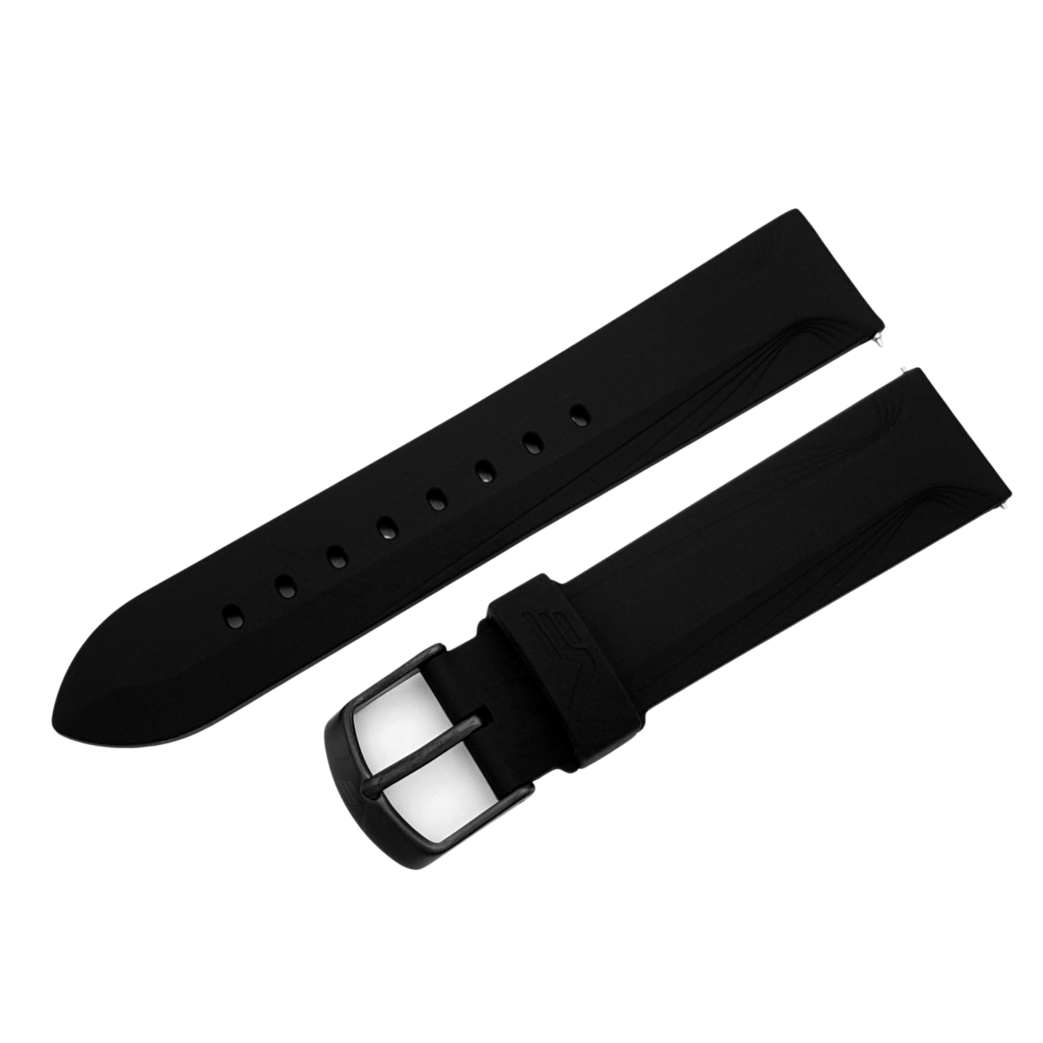 Undine　シリコンストラップ※お取り寄せとなります。<br>（ラグ幅20㎜　Ref.silicone_black_395）