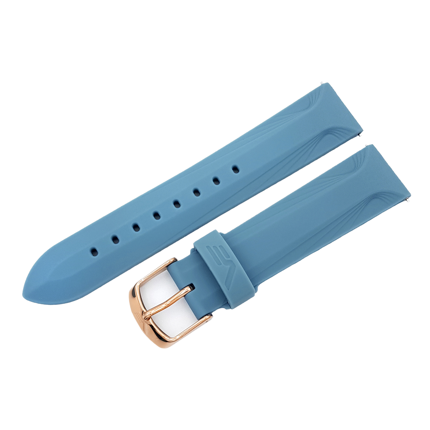 Undine　シリコンストラップ※お取り寄せとなります。<br>（ラグ幅20㎜　Ref.silicone_blue_527）