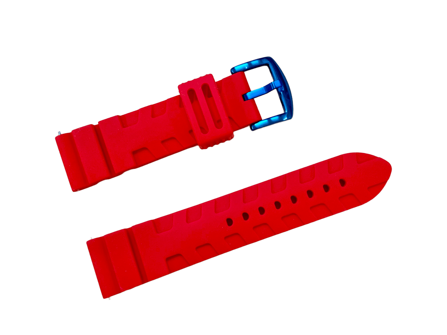 Expedition North Pole シリコンストラップ（ラグ幅：24ｍｍ Ref.VE.Exp.0.Blue.Red.Sil.24）
